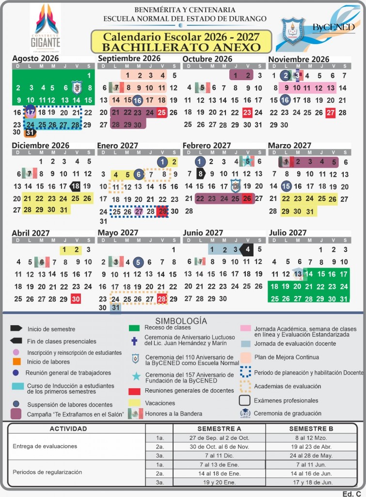 calendario 2026-2027 Baizened BACH