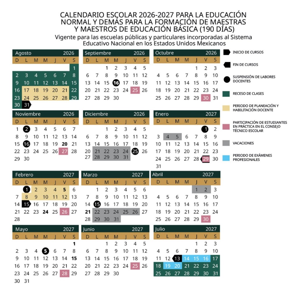 calendario 2026-2027 SEP