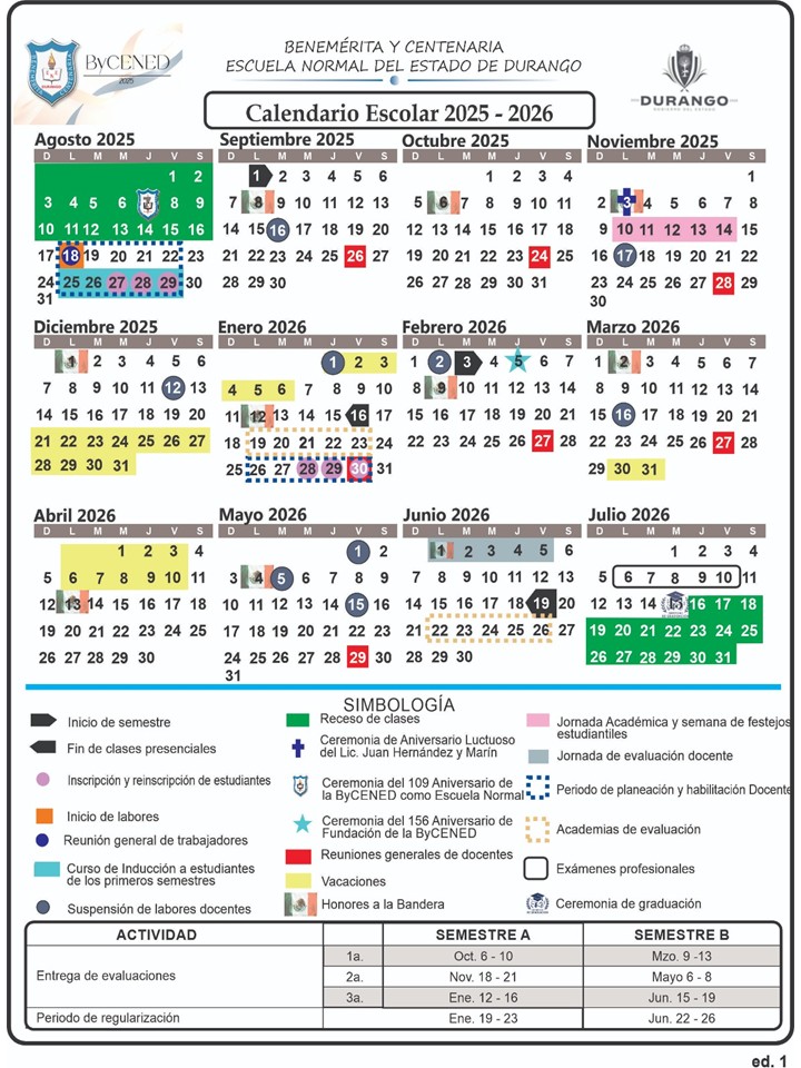 calendario ByCENED 2025-2026