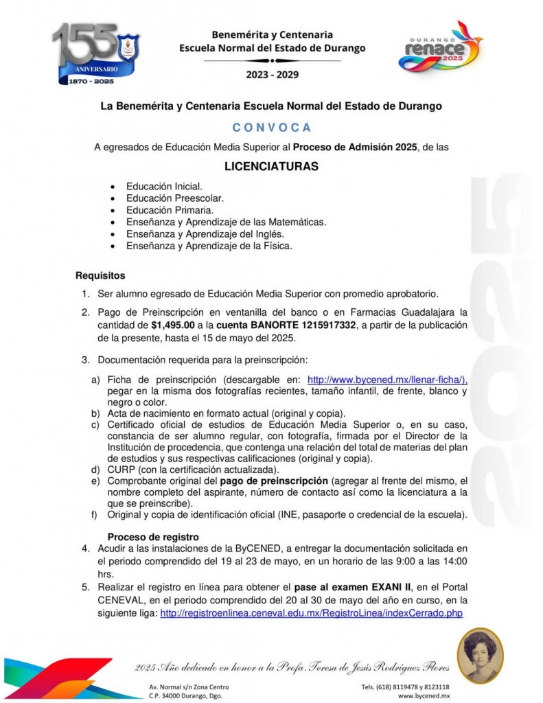 Convocatoria Lic 1-2025